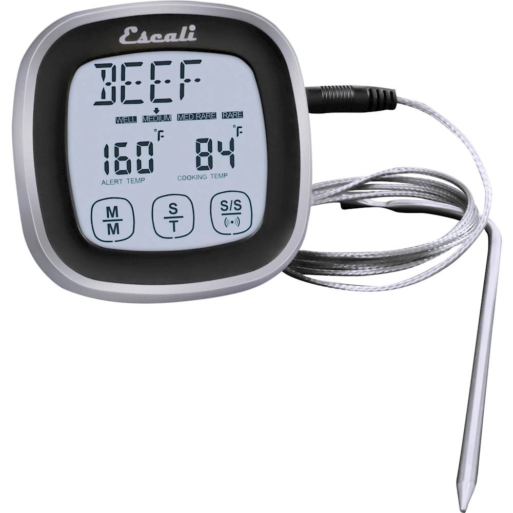 Polder Digital Touch Screen BBQ Meat Food Smoker Thermometer Probe