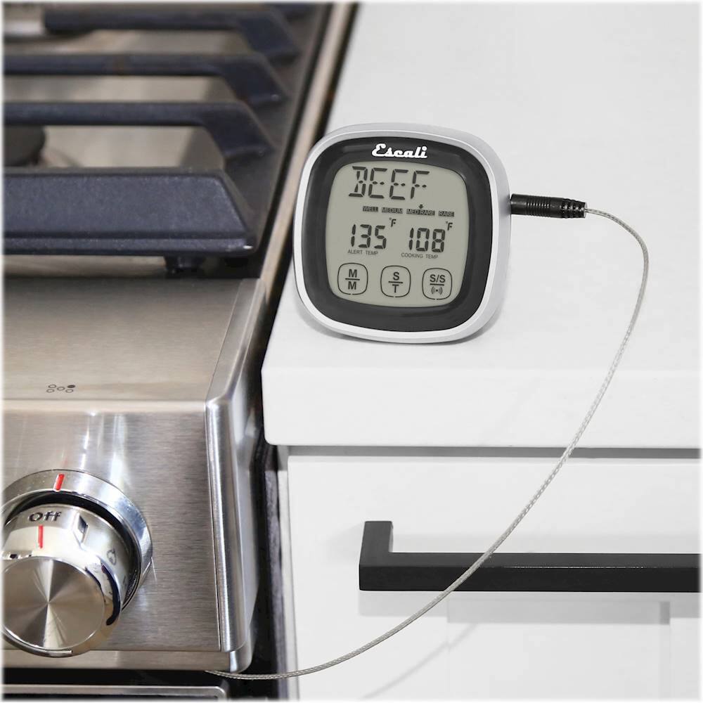 Alt View 16. Escali - Touch-Screen Thermometer and Timer - Black.