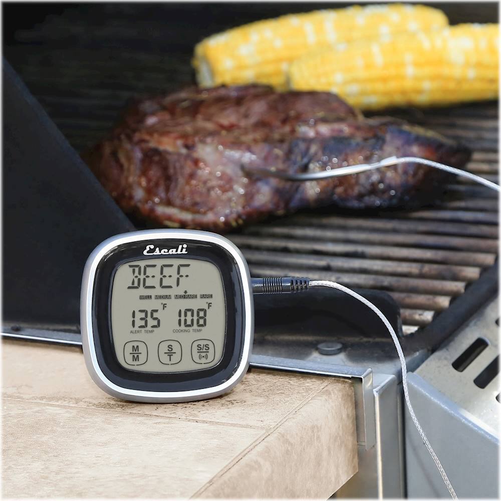 Alt View 18. Escali - Touch-Screen Thermometer and Timer - Black.