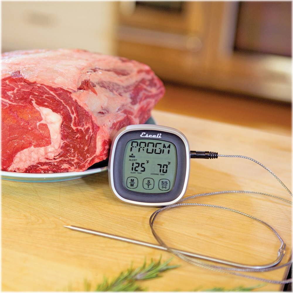 Alt View 19. Escali - Touch-Screen Thermometer and Timer - Black.