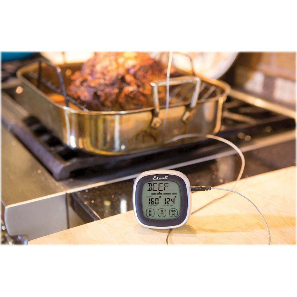 Alt View 22. Escali - Touch-Screen Thermometer and Timer - Black.