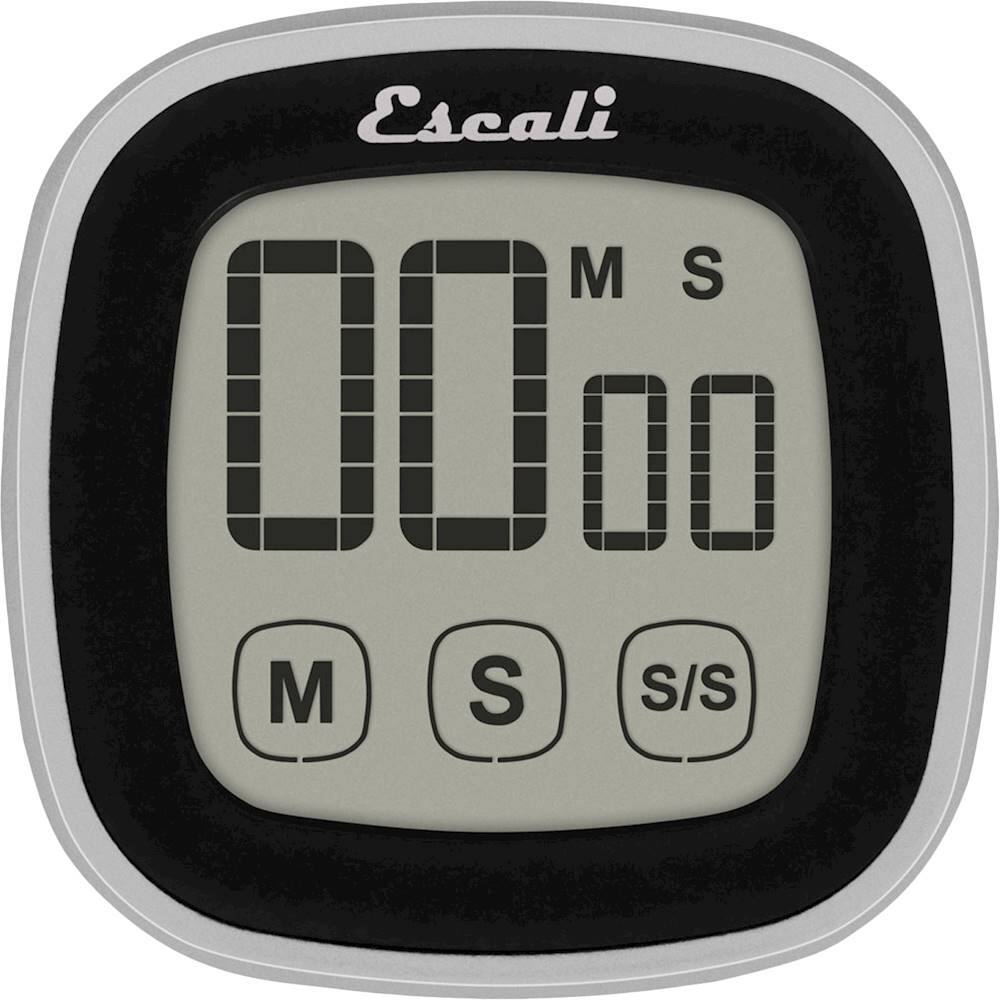 Angle. Escali - Touch-Screen Digital Timer - Black/Silver.