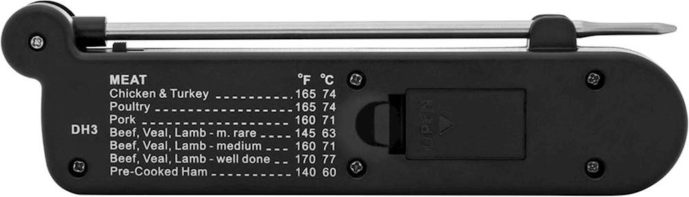 Escali Black Compact Folding Digital Thermometer