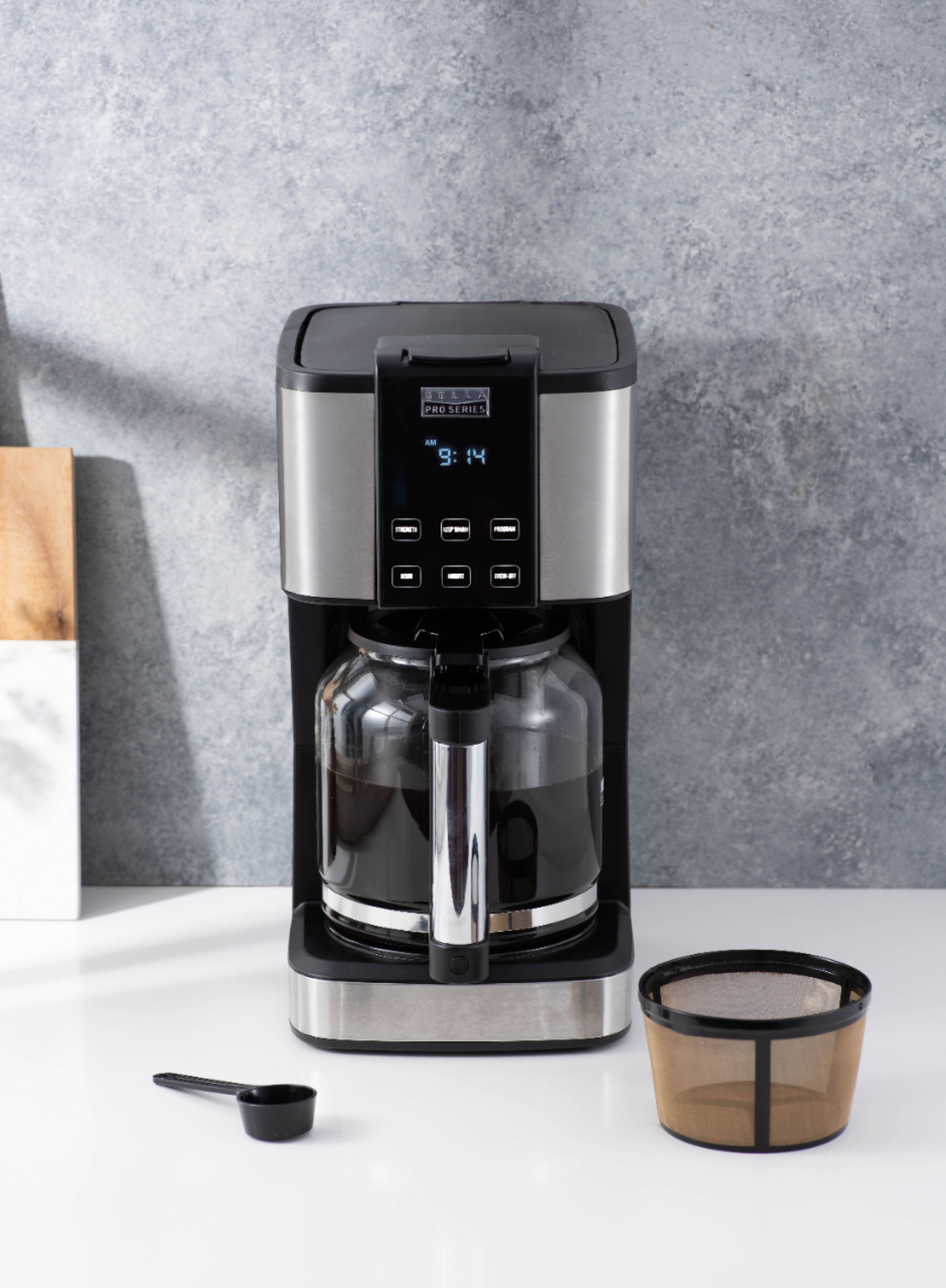 Best Buy: Bella Pro Series 14-Cup Coffee Maker Black stainless steel 90061