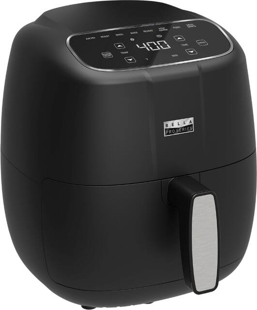 Angle Zoom. Bella Pro Series - 4-qt. Digital Air Fryer - Matte Black.