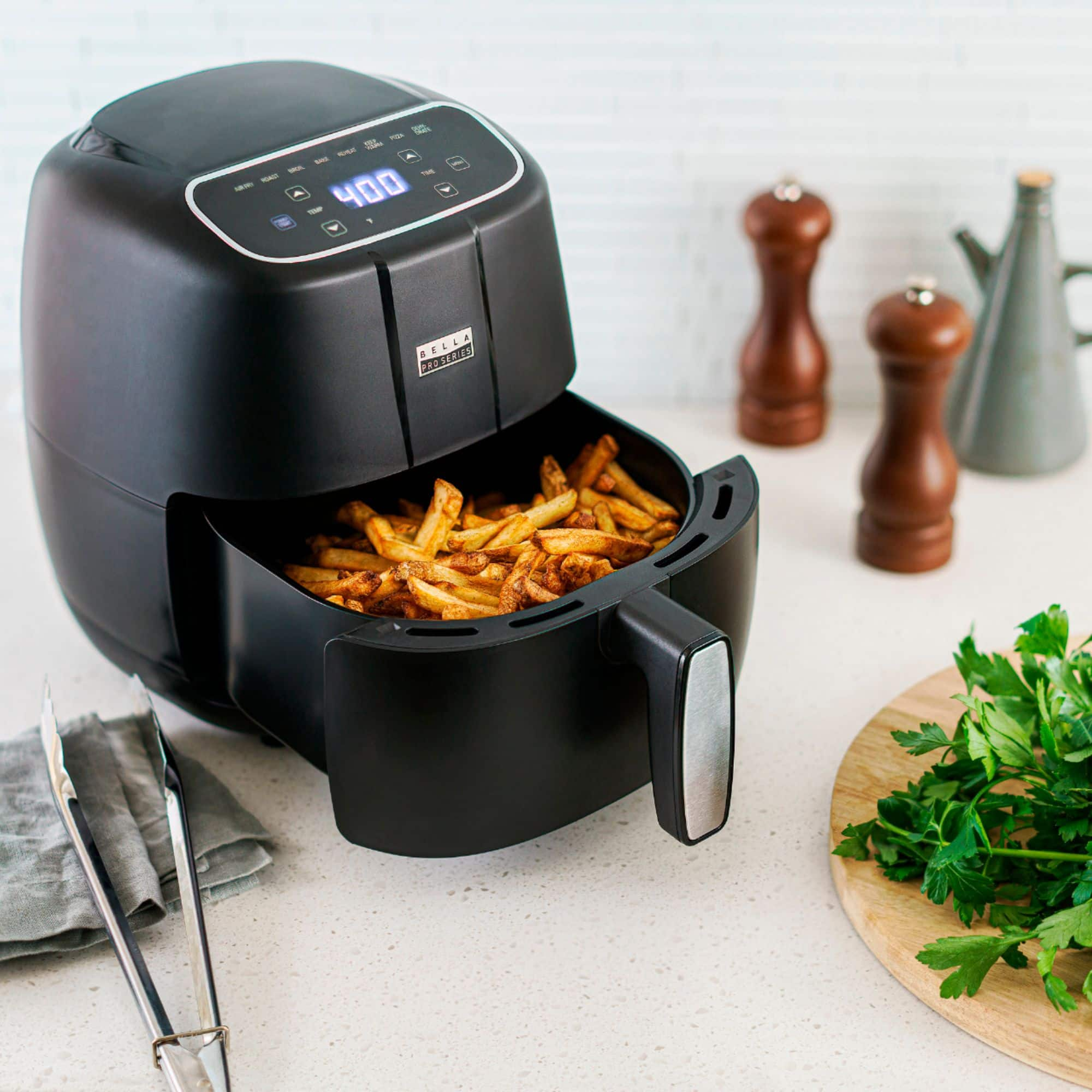 Bella Pro Series 4 Qt Touchscreen Air Fryer Black Matte 90106 Best Buy