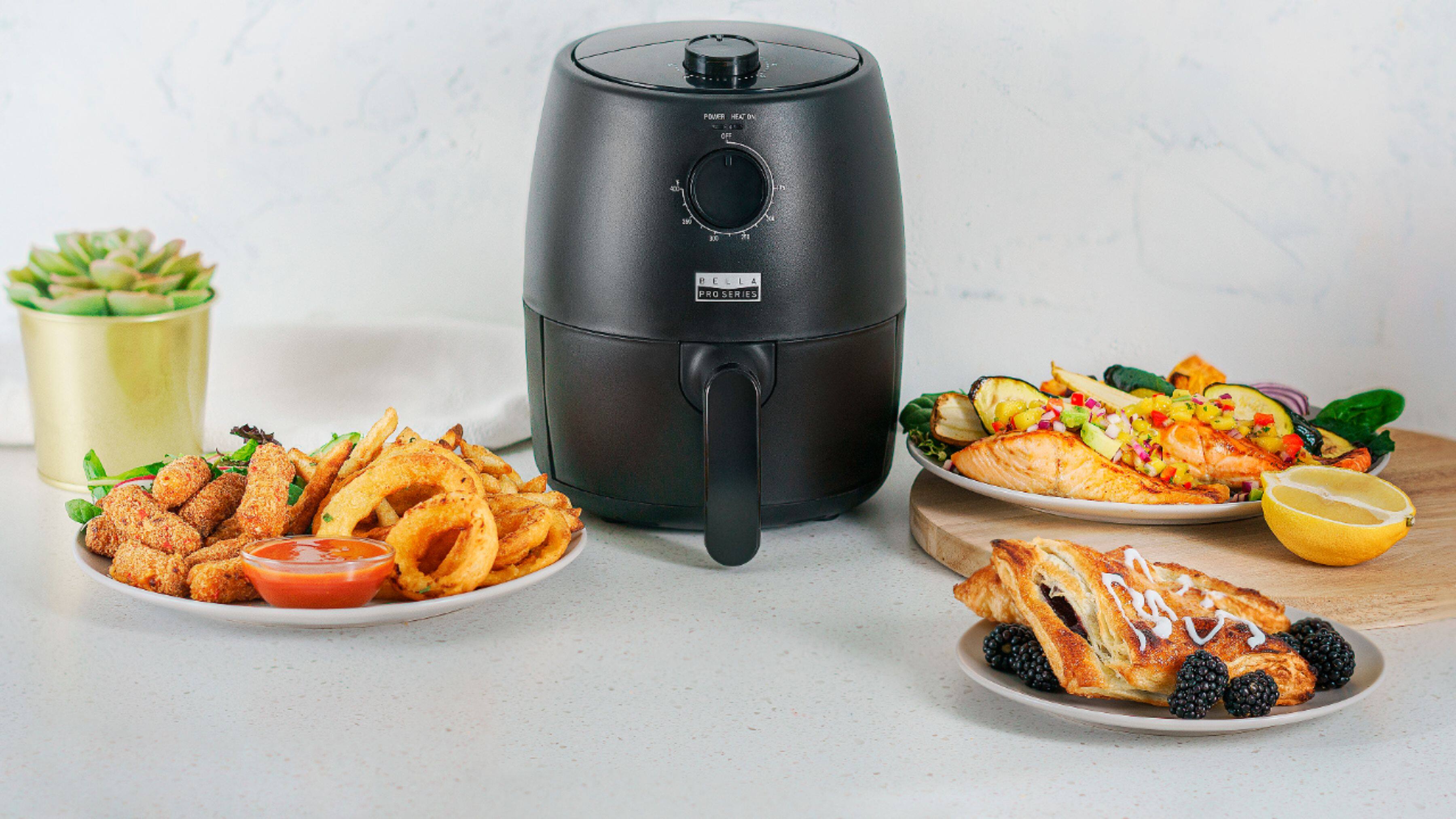 bella pro series 2 qt analog air fryer matte black