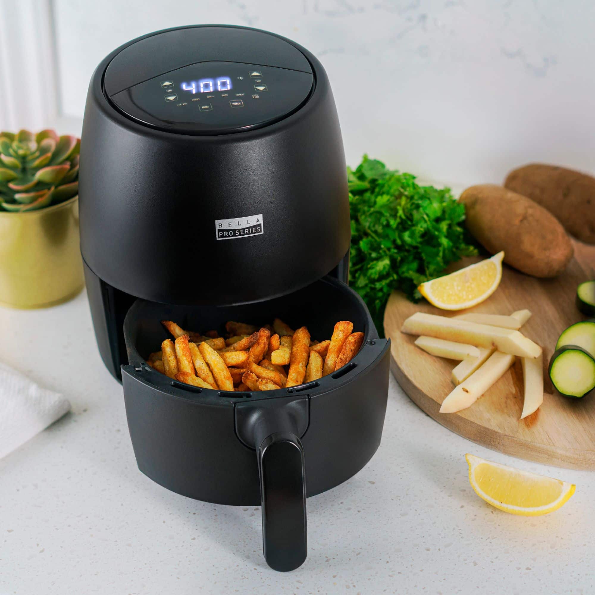 Alt View 16. Bella Pro Series - 2-qt. Digital Air Fryer - Matte Black.