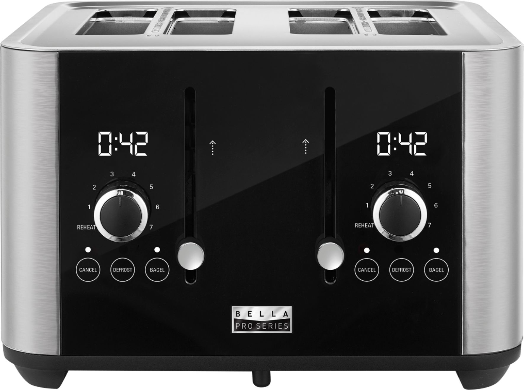 Best Buy: Bella Pro Series 2-Slice Extra-Wide-Slot Toaster Black