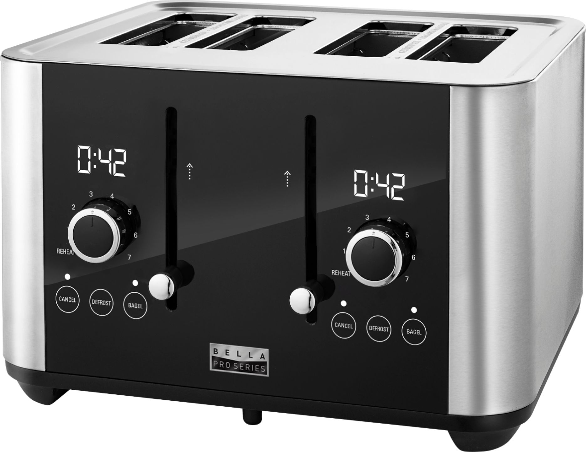  4 Slice Digital Toaster Stainless Steel: Home & Kitchen