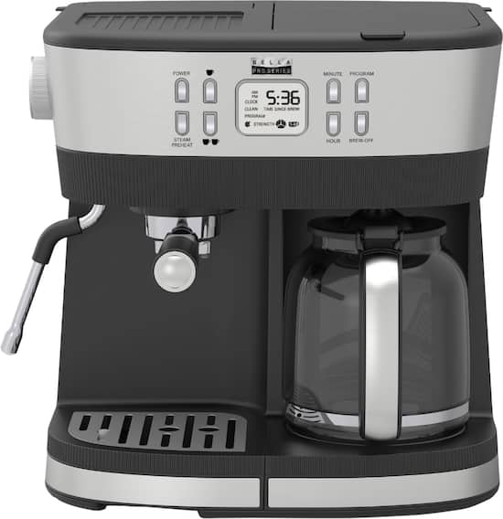 Bella Pro Series Combo 19 Bar Espresso and 10 Cup Drip Coffee
