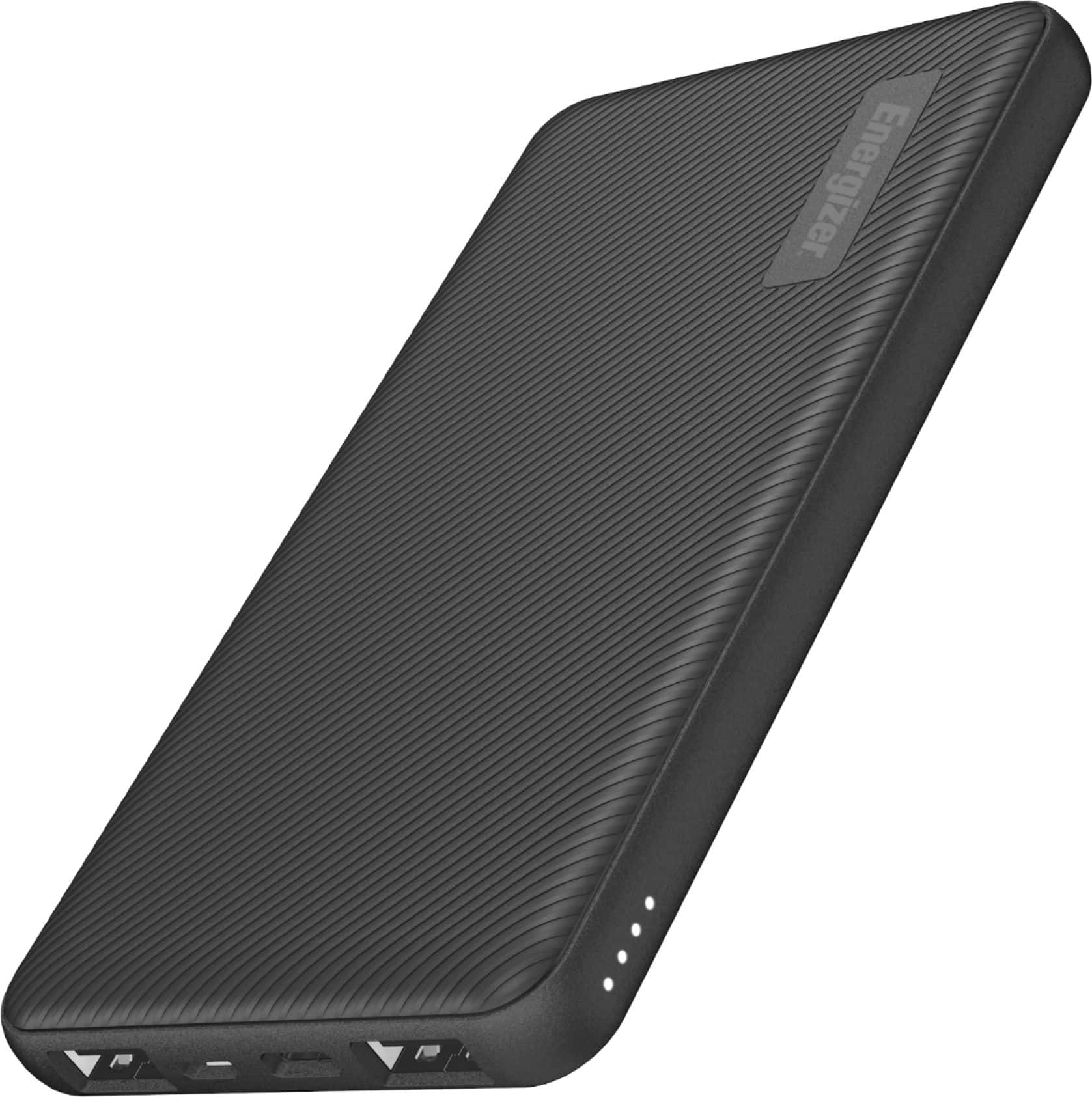 Alt View 14. Energizer - MAX 10,000mAh Ultra-Slim High Speed Universal Portable Charger for Apple, Android, Google, Samsung & USB Enabled Devices - Black.