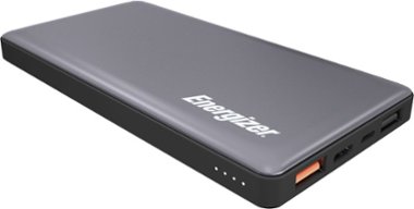 Energizer - Ultimate Lithium 10,000mAh 18W Fast Charge Portable Charger/Power Bank QC 3.0 & PD 3.0 for Apple, Android & USB Devices - Gray - Front_Zoom