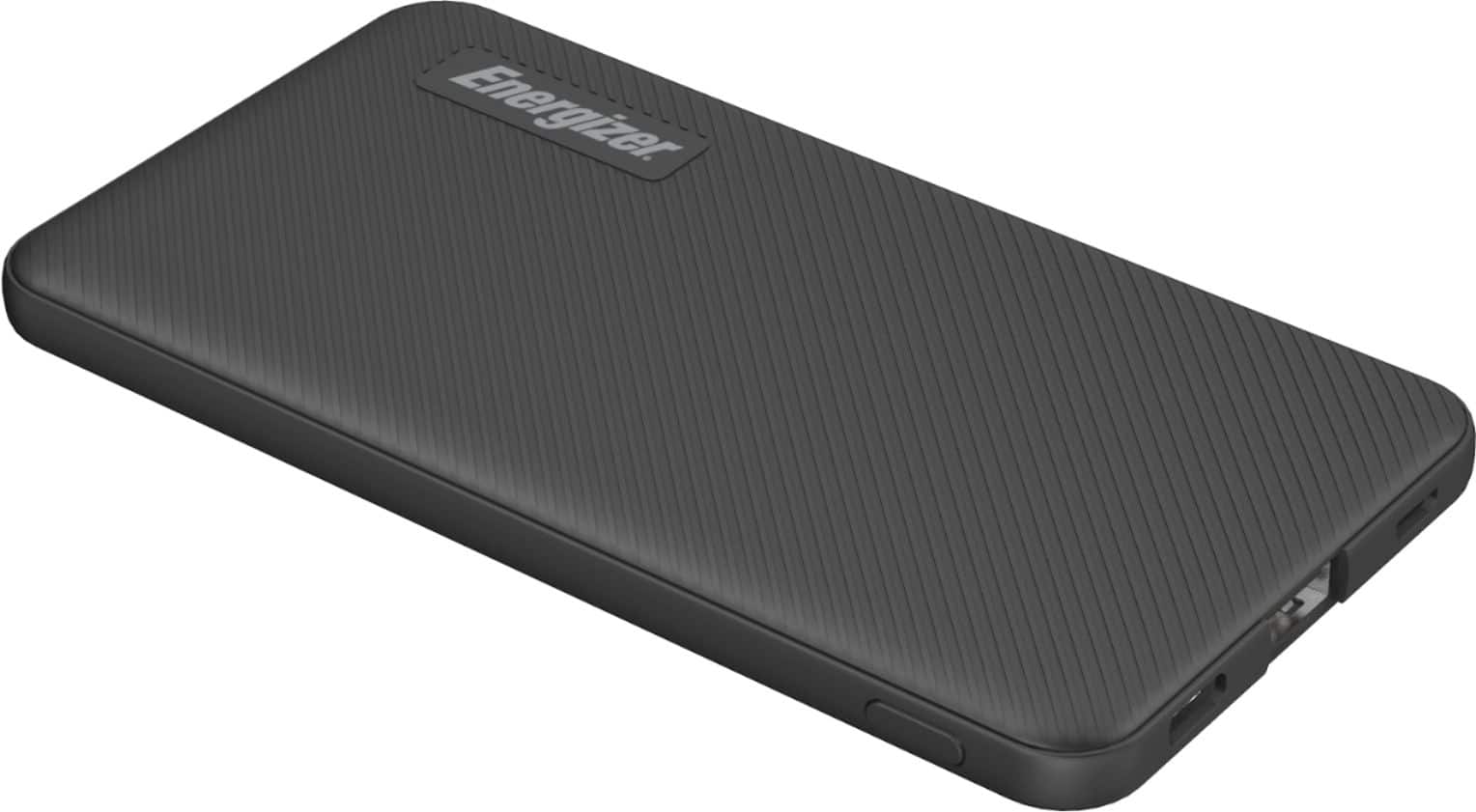 Front. Energizer - MAX 5,000mAh Ultra-Slim, High Speed Universal Portable Charger for Apple, Android, Google, Samsung & USB Enabled Devices - Black.