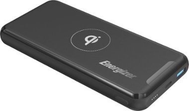 Energizer - Ultimate Lithium 10,000mAh 20W Qi Wireless Portable Charger/Power Bank QC 3.0 & PD 3.0 for Apple, Android, USB Devices - Black - Front_Zoom