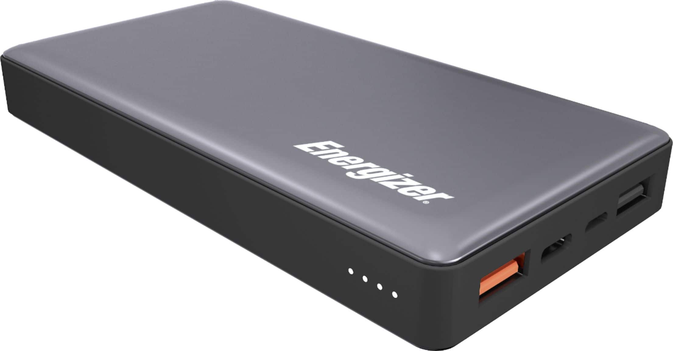 Front. Energizer - Ultimate Lithium 20,000mAh 18W Fast Charge Portable Charger/Power Bank QC 3.0 & PD 3.0 for Apple, Android & USB Devices - Gray.