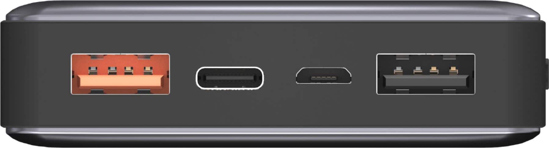 Alt View 1. Energizer - Ultimate Lithium 20,000mAh 18W Fast Charge Portable Charger/Power Bank QC 3.0 & PD 3.0 for Apple, Android & USB Devices - Gray.
