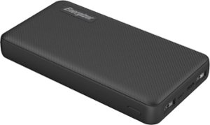 Energizer - MAX 15,000mAh Ultra-Slim High Speed Universal Portable Charger for Apple, Android, Google, Samsung & USB Enabled Devices - Black - Front_Zoom
