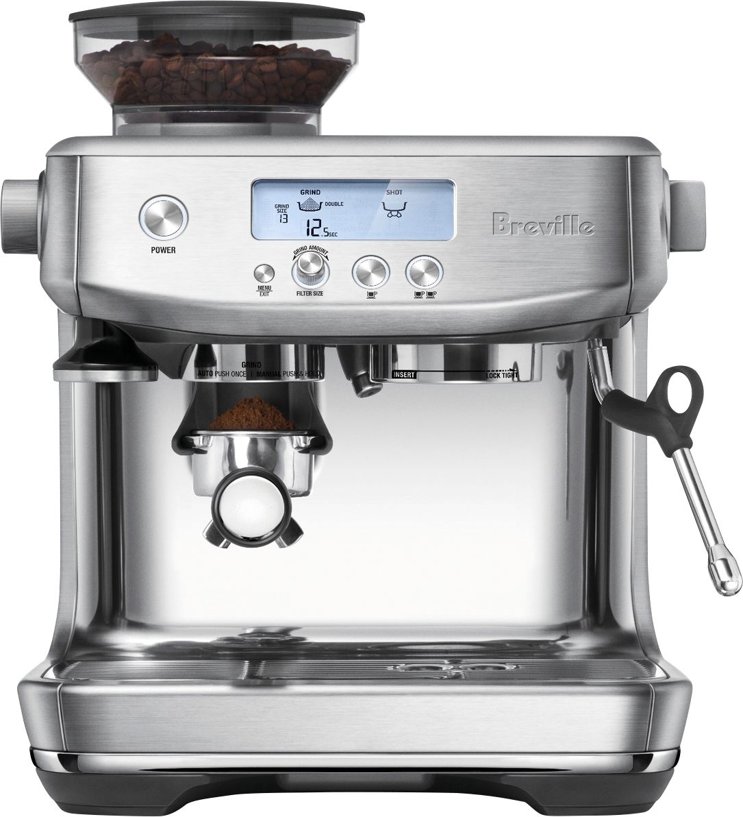 bioscoop Mount Bank Proberen Breville the Barista Pro Espresso Machine with 15 bars of pressure, Milk  Frother and intergrated grinder Brushed Stanless Steel BES878BSS1BUS1 -  Best Buy