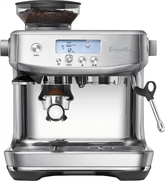 Breville the Barista Pro with a ThermoJet heating system 3 second heat up time and precise espresso extraction Brushed Stainless Steel BES878BSS1BUS1 Best Buy