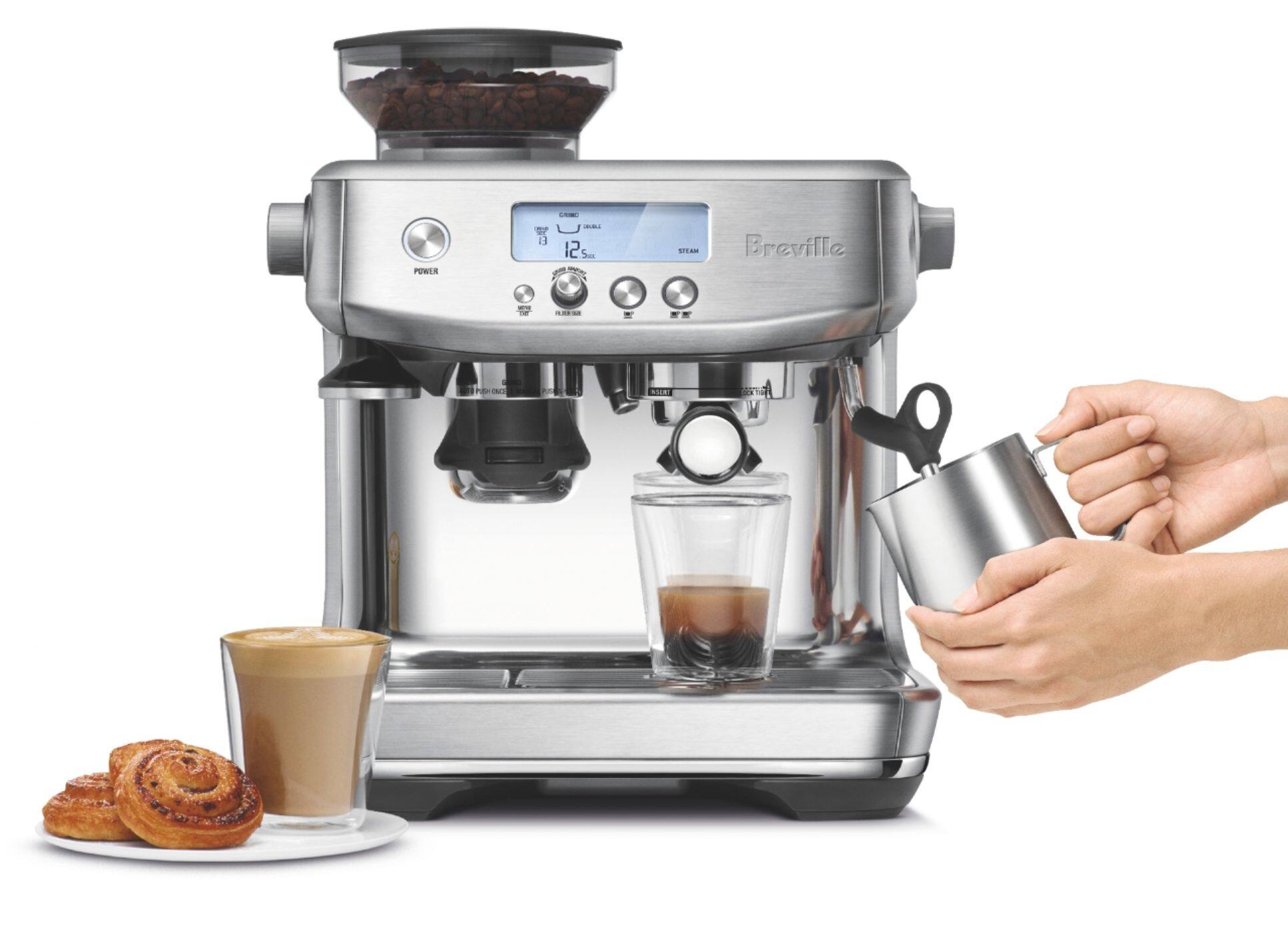 Alt View 11. Breville - the Barista Pro™ with a ThermoJet heating system, 3 second heat up time and precise espresso extraction - Brushed Stainless Steel.