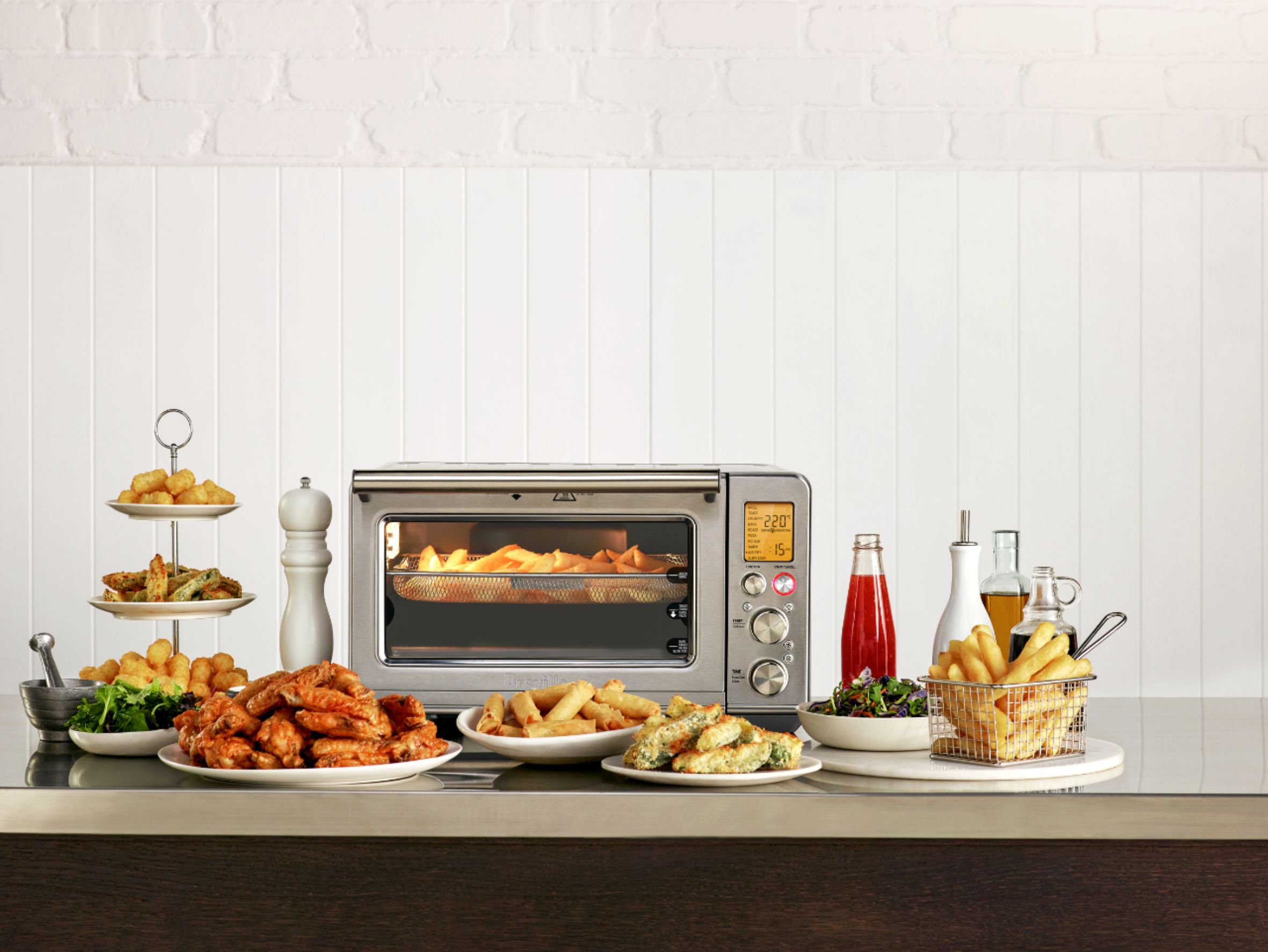 Four grille-pain ''Smart Oven Air Fryer'' acier inox de Breville ( A )+ -  Ares Accessoires de cuisine