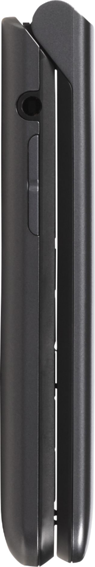 Angle View: Tracfone Carrier-Locked LG Classic Flip 4G LTE Prepaid Flip Phone- Black - 4GB - CDMA, TFLGL125DCP