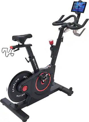 Front. Echelon - Smart Connect EX5 Exercise Bike & Free 30 Day Membership - Black/Red.