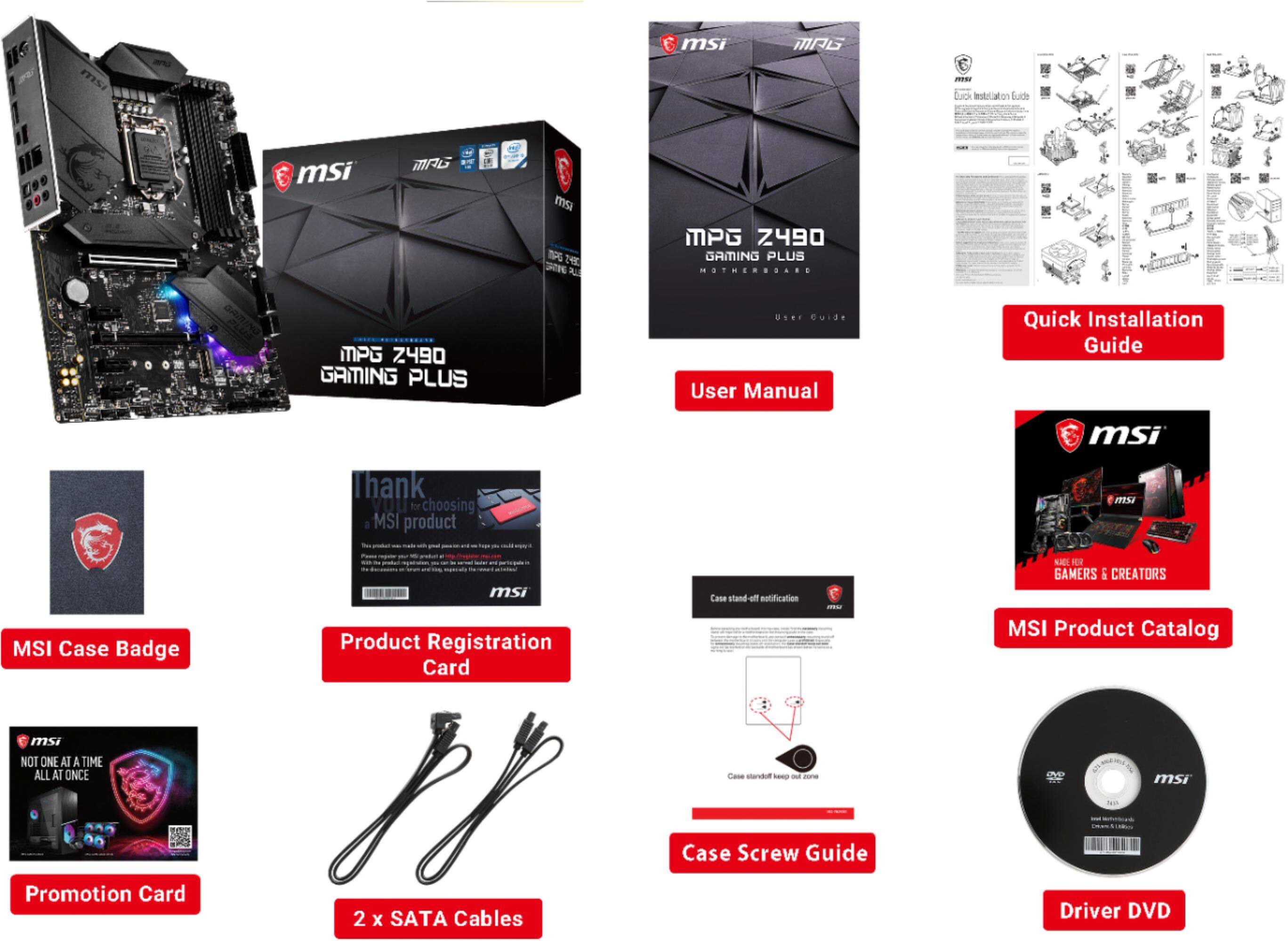 Msi Mpg Z490 Gaming Plus Socket Lga10 Usb C Gen2 Intel Motherboard With Led Lighting Mpg Z490 Gaming Plus Best Buy