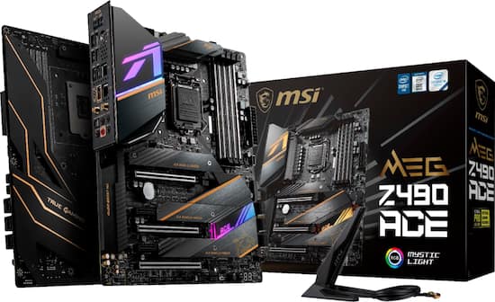 Msi Meg Z490 Ace Socket Lga1200 Usb C Gen2 Intel Motherboard Meg Z490 Ace Best Buy