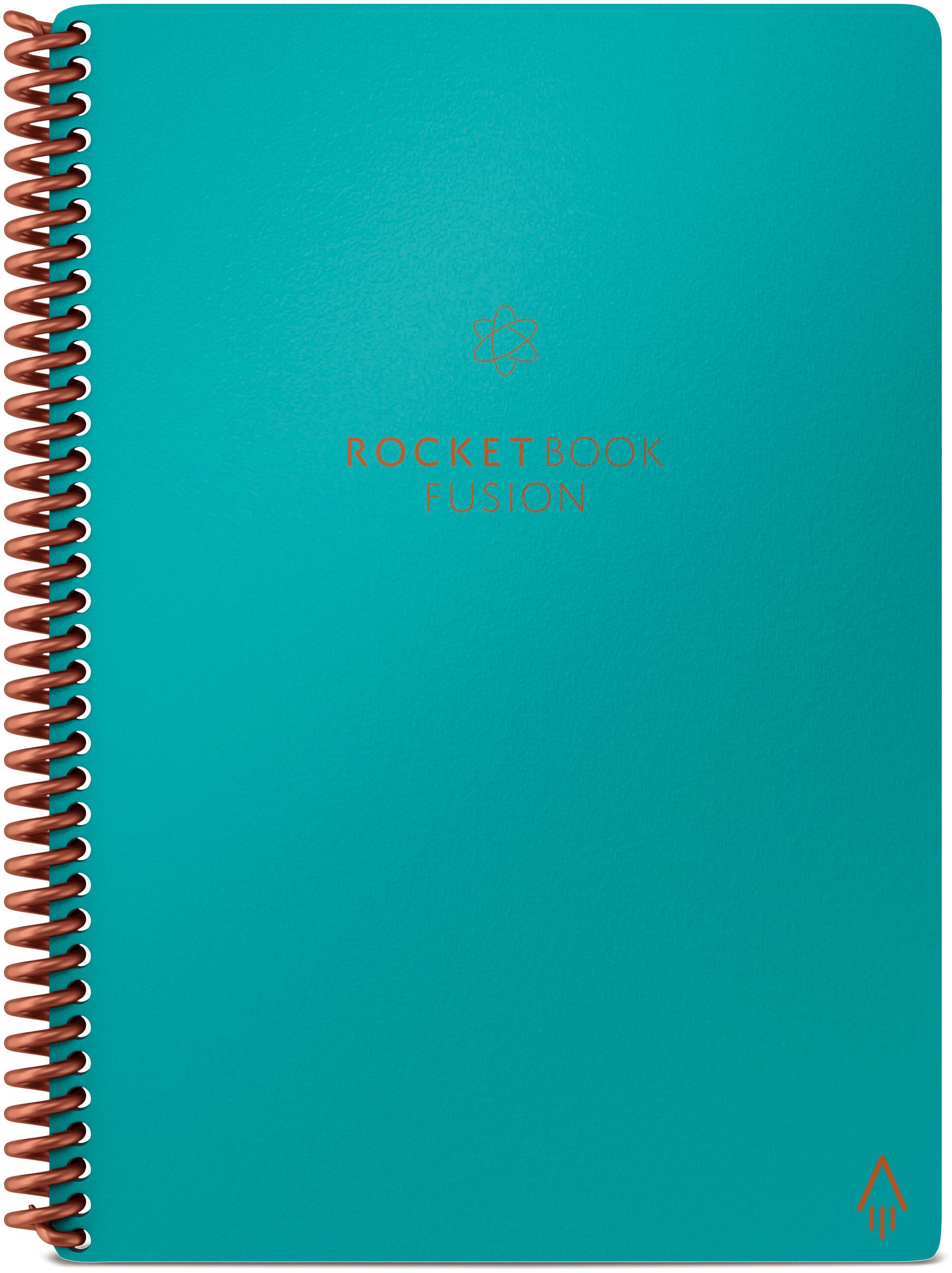 Alt View 11. Rocketbook - Fusion Smart Reusable Notebook 7 Page Styles 6" x 8.8" - Neptune Teal.