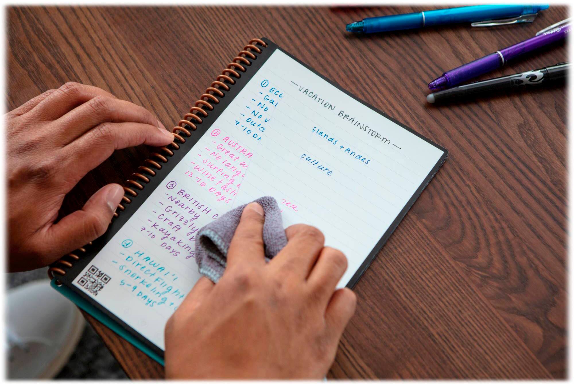 Alt View 13. Rocketbook - Fusion Smart Reusable Notebook 7 Page Styles 6" x 8.8" - Neptune Teal.