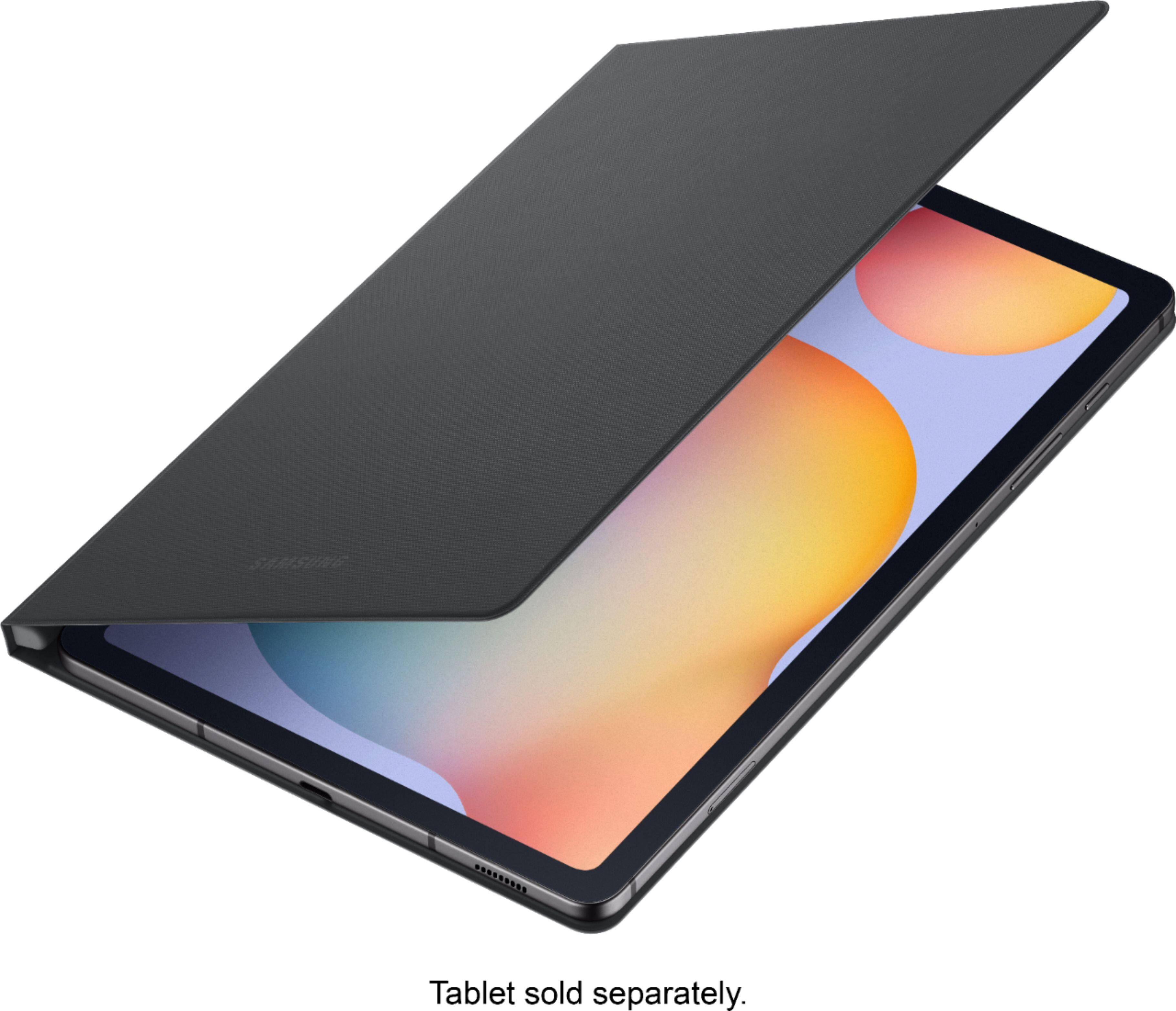 Left. Samsung - Book Cover for Samsung Galaxy Tab S6 Lite - Oxford Gray.