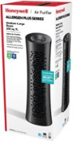 Honeywell - HEPA Tower Air Purifier for Medium/Large Rooms - Black - Front_Zoom