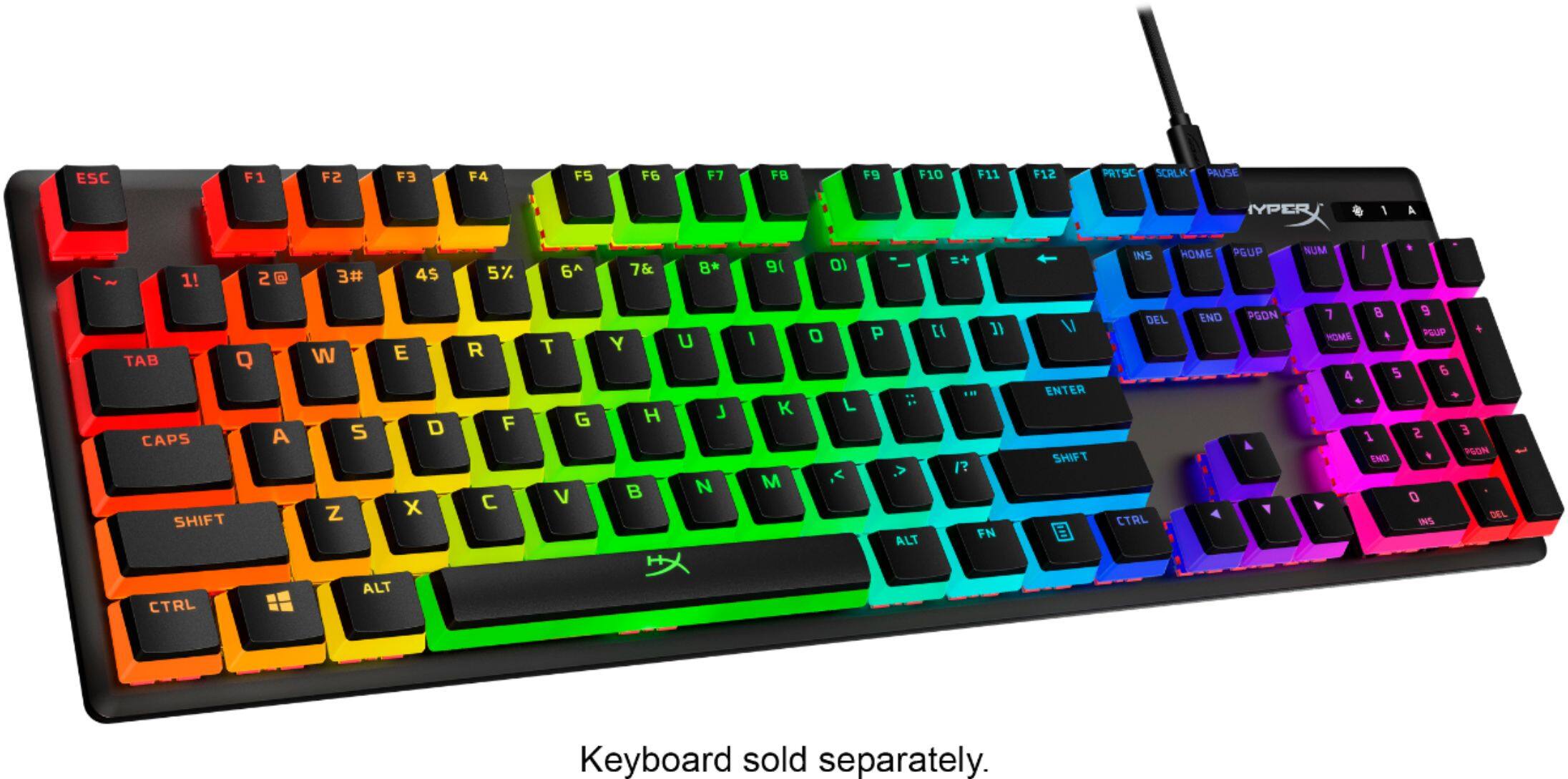 Alt View 11. HyperX - Pudding Keycaps PBT Upgrade Kit - Black.