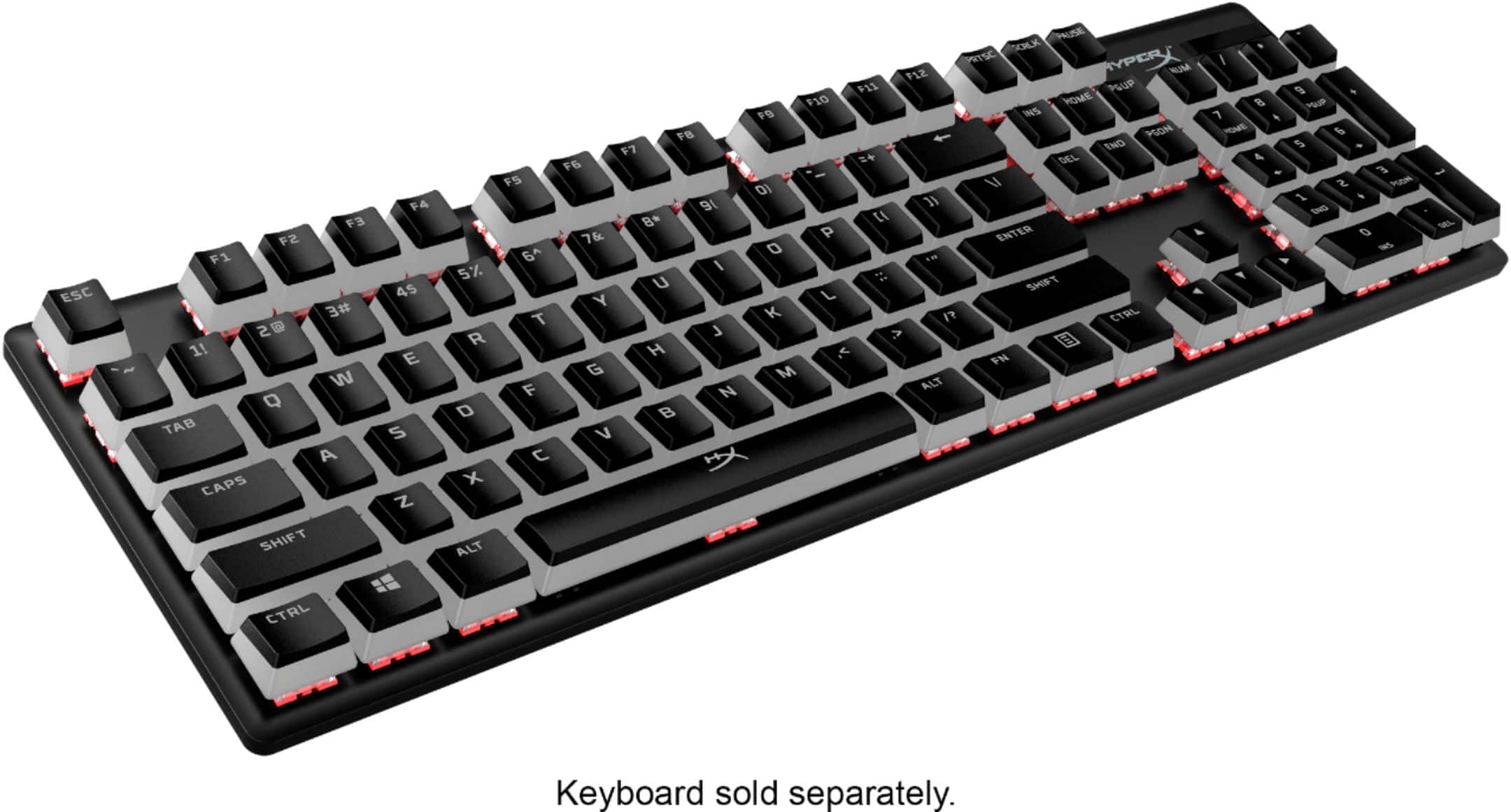 Alt View 14. HyperX - Pudding Keycaps PBT Upgrade Kit - Black.