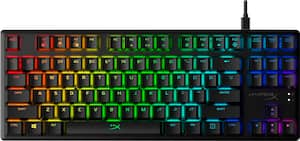 HyperX - Alloy Origins Core TKL Wired Mechanical Tactile Aqua Switch Gaming Keyboard with RGB Back Lighting - Black