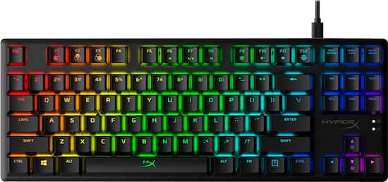 Teclado Mecánico HyperX Alloy Origins Core TKL, RGB, Switches Aqua, Ingles  - HX-KB7AQX-US