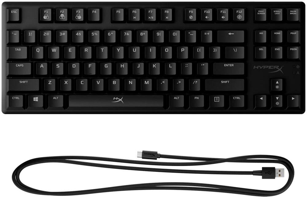 Alt View 12. HyperX - Alloy Origins Core TKL Wired Mechanical Tactile Aqua Switch Gaming Keyboard with RGB Back Lighting - Black.