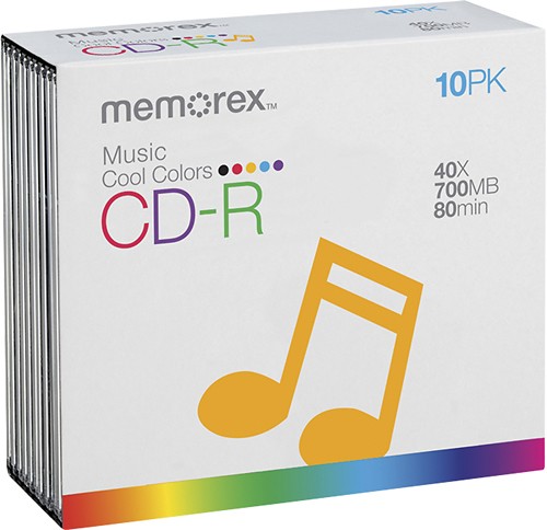  Memorex - CD Recordable Media - CD-R - 40x - 700 MB - 10 Pack