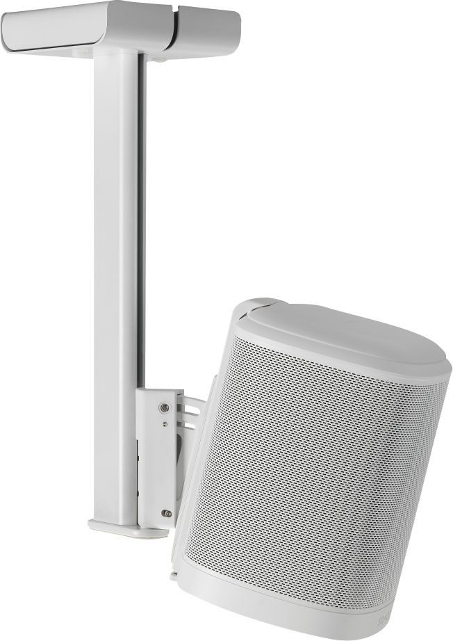 Left View: Flexson - Ceiling Mount for Sonos One and Play:1 - White
