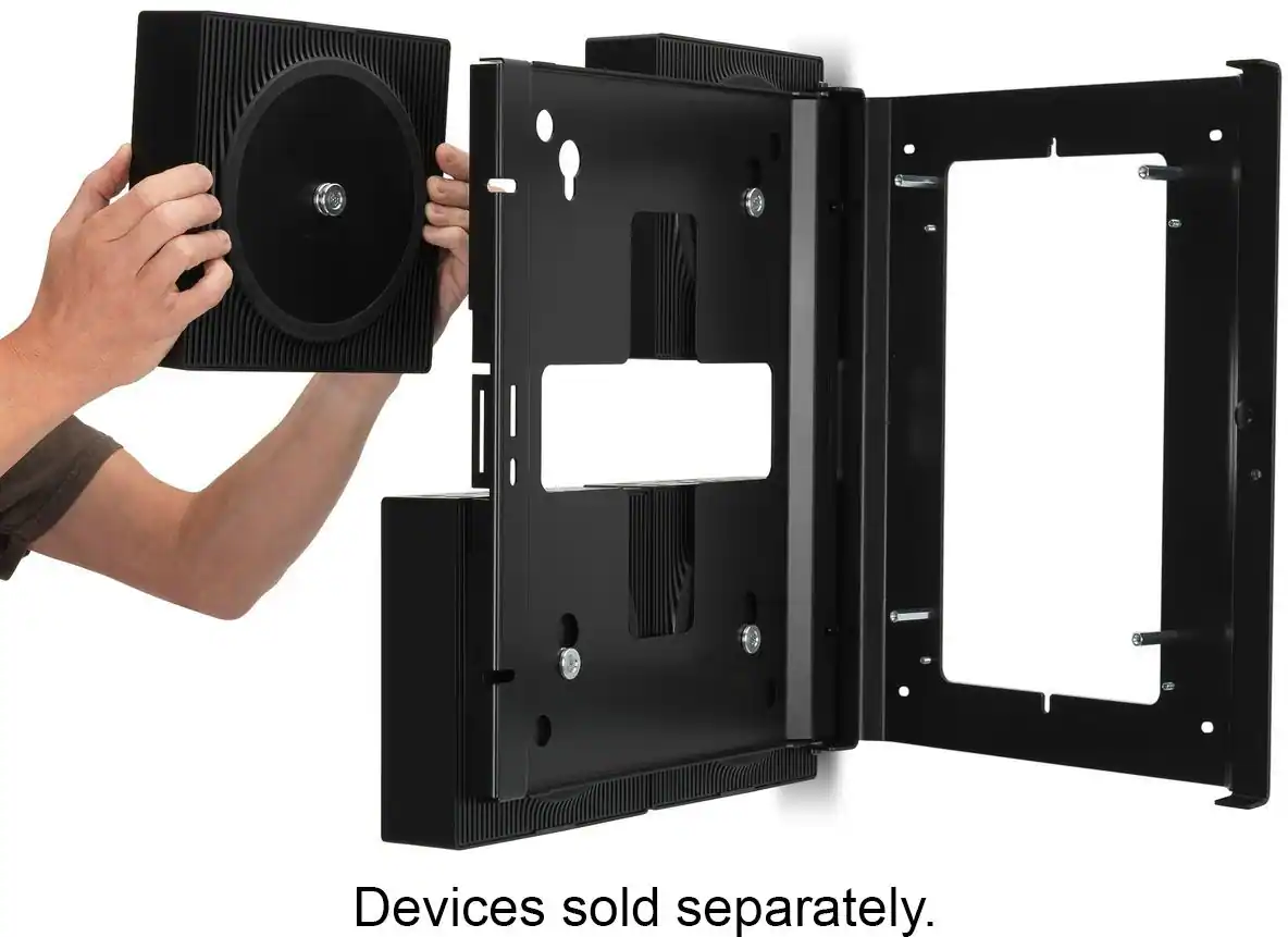Left. Flexson - Wall Mount for 4 Sonos Amps - Black.