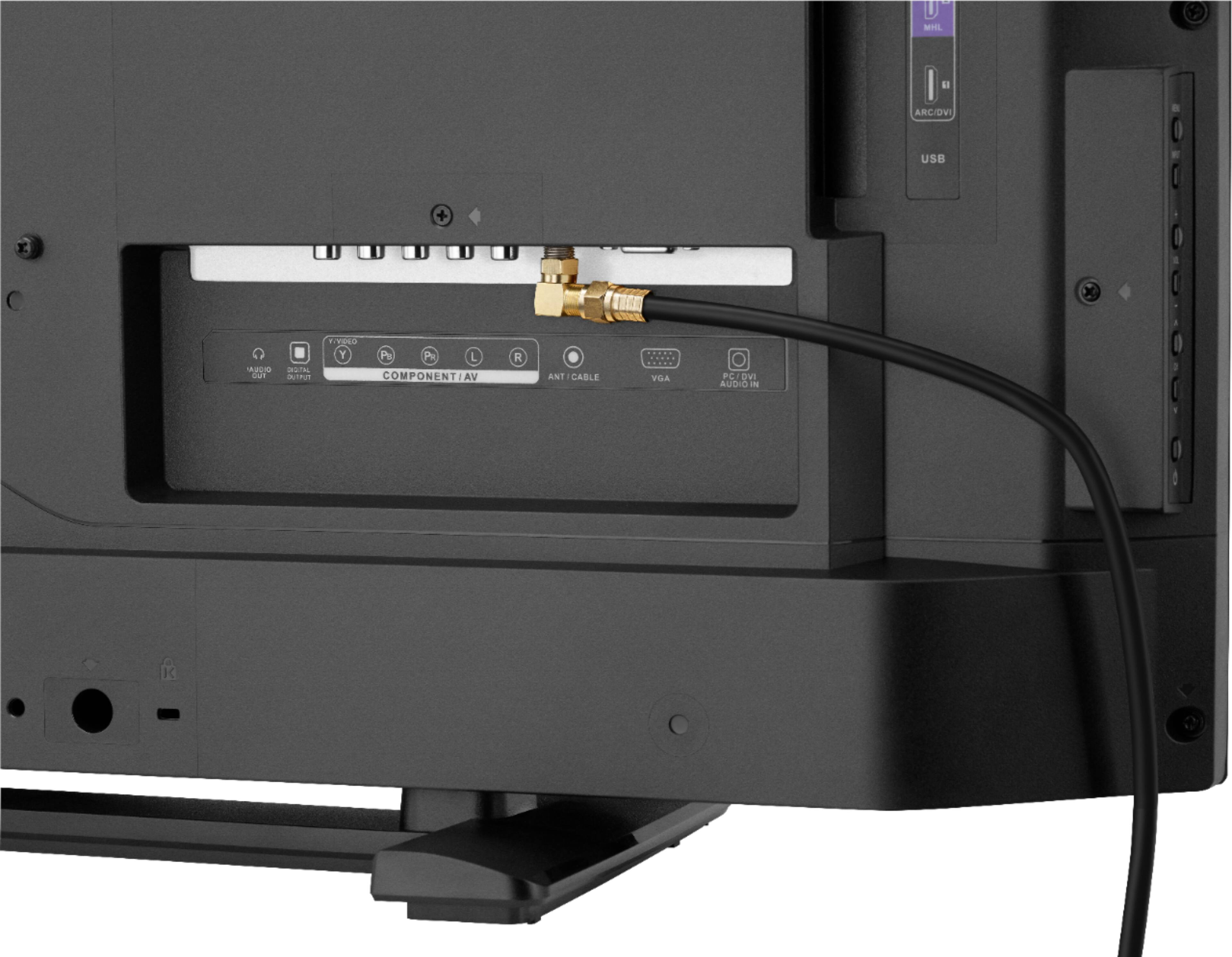 Alt View 12. Rocketfish™ - 90-degree Coax Adapter (2 Pack) - Gold.