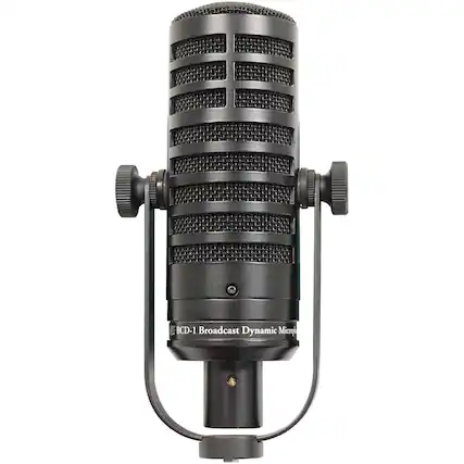 Front. MXL - Broadcast Dynamic Microphone - Black.