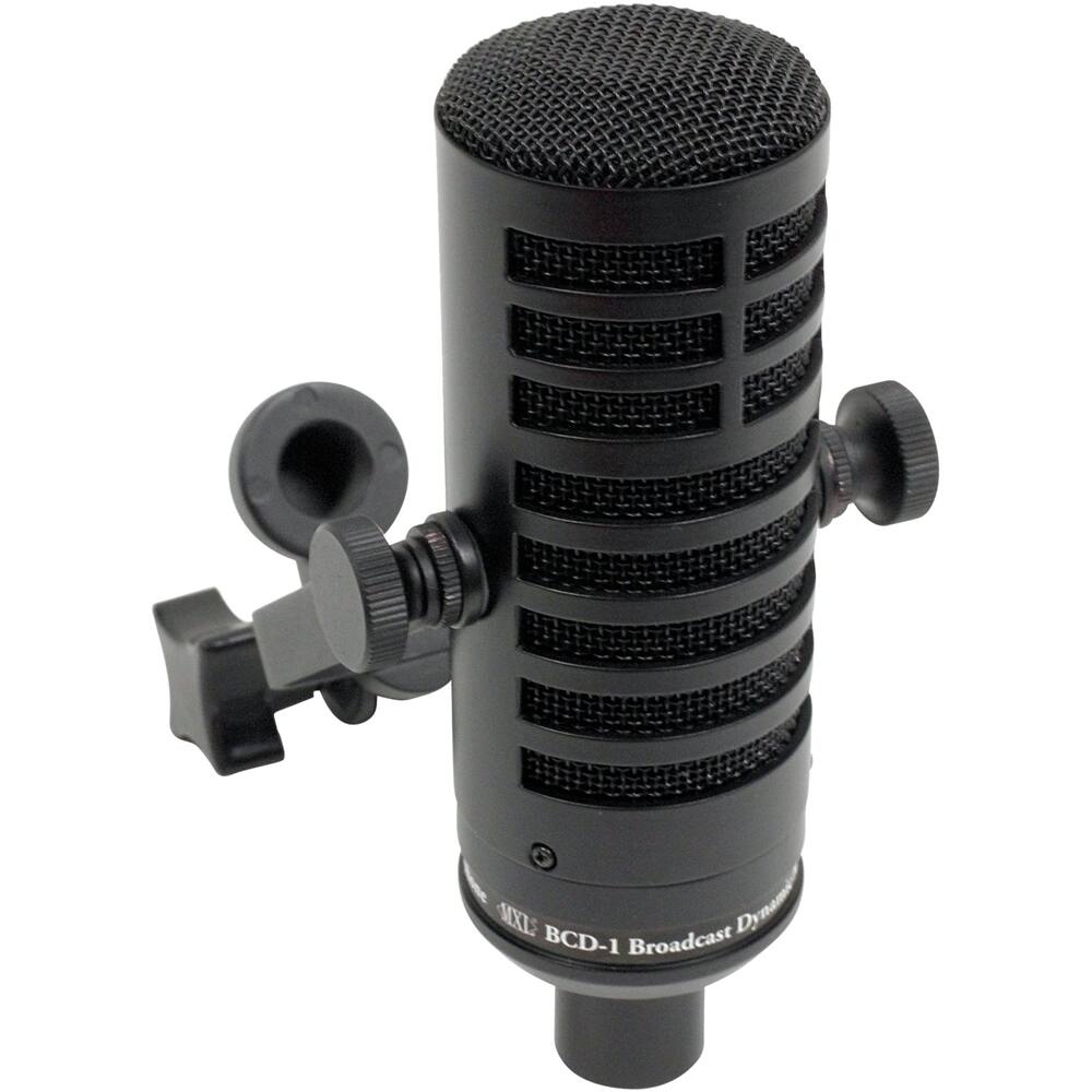 Left. MXL - Broadcast Dynamic Microphone - Black.