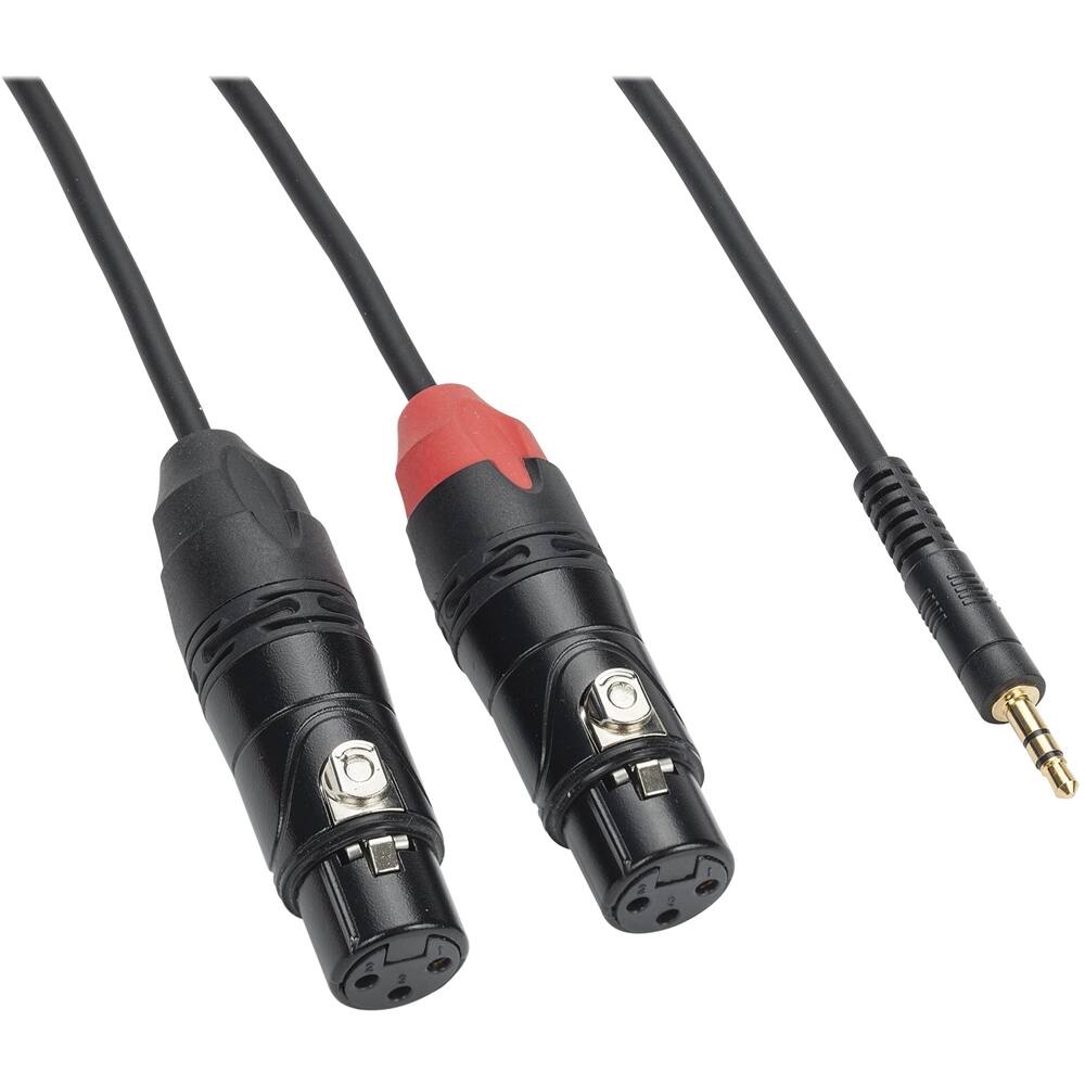 Left View: Samson - 3' Audio Cable - Black