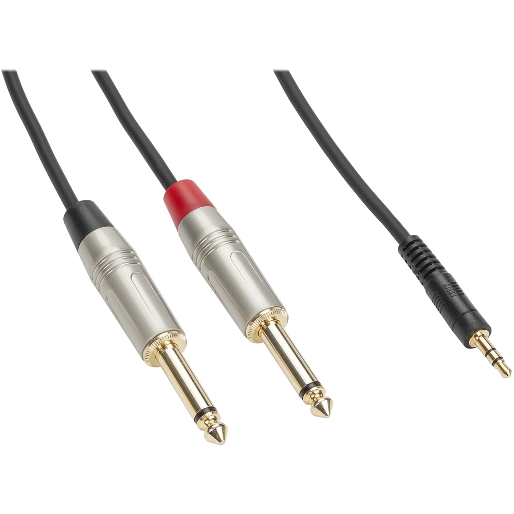 Left View: Cordial - Premium High-Copper Microphone Cable with Road Wrap - Black