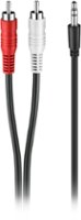Insignia™ - 6' 3.5mm Stereo Audio RCA Cable - Black - Front_Zoom