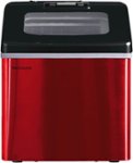 Front. Frigidaire - 11.3" 40-Lb. Freestanding Icemaker - Red Stainless Steel.
