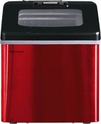 Frigidaire - 11.3" 40-Lb. Freestanding Icemaker - Red Stainless Steel - Front_Zoom